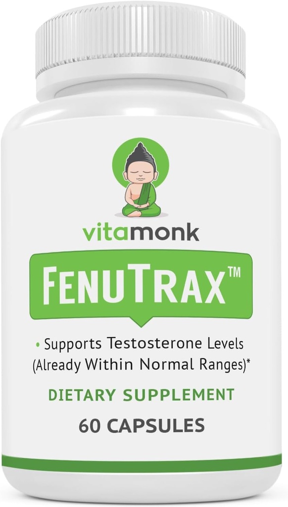 VitaMonk FenuTraxTM Fenugreek Extract Ισχυρό 50% Εκχύλισμα σπόρων μοσχοσίταρου Τυποποιημένο για το Fenuside - High Furostanol Glycoside και Sapoin Content When Compare to Testofen - 60 Κάψουλες