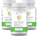 Ben's Natural Health Daily Energy B-Vitamin Complex με TMG και ψευδάργυρο για φυσική ενέργεια, άγχος, εστίαση & ανοσοποιητική υποστήριξη, 30 κάψουλες, 3 πακέτα