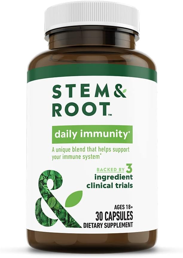 Stem & Root Καθημερινή Ανοσία Βότανο συμπλήρωμα με ψευδάργυρο, & BeniCaros - Υποστηρίζει ένα υγιές ανοσοποιητικό σύστημα - Powered by Plants, 30 Pack