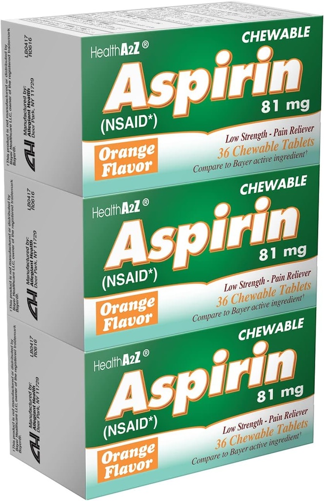 HealthA2Z® Aspirin 81mg 