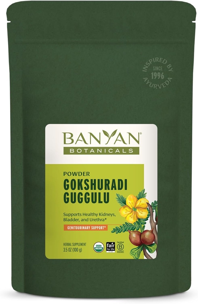Banyan Botanicals Gokshuradi Guggulu σκόνη – Βιολογικό Ayurvedic συμπλήρωμα με Guggulu & Gokshura – για Υγιή Ουρολοίμωξη και Παιδική Υποστήριξη* – 3,5 oz – Μη ΓΤΟ Βιώσιμα πηγάζει Vegan