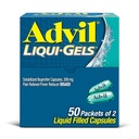 Advil Liqui-Gels Pain Reliever and Fever Reducer, Παυσίπονο για Ενήλικες με Ibuprofen 200mg για Πονοκέφαλο, Πόνος στην πλάτη, Εμμηνόρροια και ανακούφιση από τον πόνο - 50x2 Liquid Filled Capsles