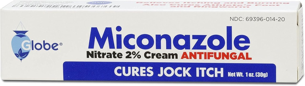 Globe Miconazole Nitrate 2% Αντιμυκητιασική Κρέμα 1 oz, Cures Οι περισσότεροι αθλητές Foot, Jock Itch, Ringworm και More.