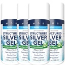 Extra Strength Colloyal Silver Gel 30ppm με Aloe Vera - pH Ισορροπημένη Δομημένη Ασημί - Triple Strength Soothe & Relieve - Εύκολη αντλία μπουκάλι, 3,38Oz (4 Pack)