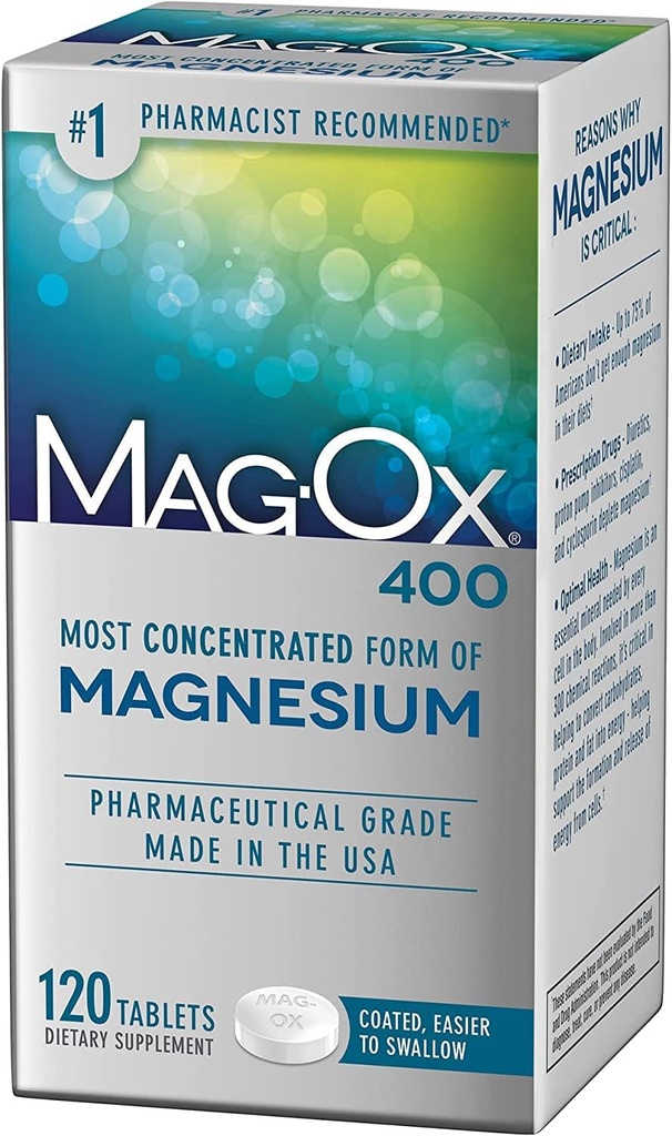 Mag-Ox 400 Tablets, 120 tabs by Magox (Pack of 3)