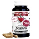 Kroeger Herb Products, Wormwood Herb, Black Walnut, Clove, Quassia, Worm Wood Detox Cleanse - Κάψουλες χορτοφάγων, Μη ΓΤΟ, Χωρίς γλουτένη, Χωρίς συντηρητικά ή πληρωτικά - 100 κάψουλες, Κατασκευασμένες στις ΗΠΑ
