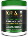 Πράσινα Superfood Juice Powder - USDA Organic Super Greens Powder με Spirulina, Chlorella, Matcha, Wheat Grass, Digestive Enzymes & Probiotics - Σοκολάτα Γεύση -30 Serv