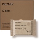 ProMix Pro Nutrition Protein Puff Bars, 12-Pack - Chocolate Chip - Marshmallow Crispy Treat - Great Tasting & Healthy On The Go Snack - Υψηλή πρωτεΐνη & χαμηλή θερμίδες - Μη-GMO & Δωρεάν από γλουτένη, σόγια, & καλαμπόκι