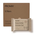 ProMix Pro Nutrition Protein Puff Bars, 12-Pack - Chocolate Chip - Marshmallow Crispy Treat - Great Tasting & Healthy On The Go Snack - Υψηλή πρωτεΐνη & χαμηλή θερμίδες - Μη-GMO & Δωρεάν από γλουτένη, σόγια, & καλαμπόκι
