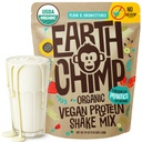 EarthChimp Organic Vegan Protein Powder - Προβιοτικά - Μη ΓΤΟ, Γαλακτοκομικά, Μη Ορός γάλακτος, Πρωτεΐνες με βάση το φυτό Σκόνη για γυναίκες και άνδρες, Χωρίς γλουτένη - 52 Μερίδες 64 Oz (Plain & Uncoweed) No Scoop