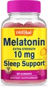 WellYeah Melatonin 10mg Gummies - 2 Μήνες Προμήθεια - Natural Soured Flavor, Drug-Free Gummy συμπλήρωμα - Γλουτένη και Ζελατίνη Δωρεάν, χορτοφάγοι - 60 Gummies