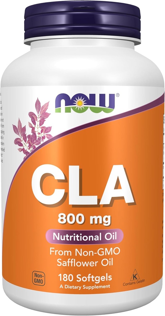 NOW Συμπληρώματα, CLA (Congated Linoleic Acid) 800 mg, Διατροφικό Έλαιο, 180 Softgels