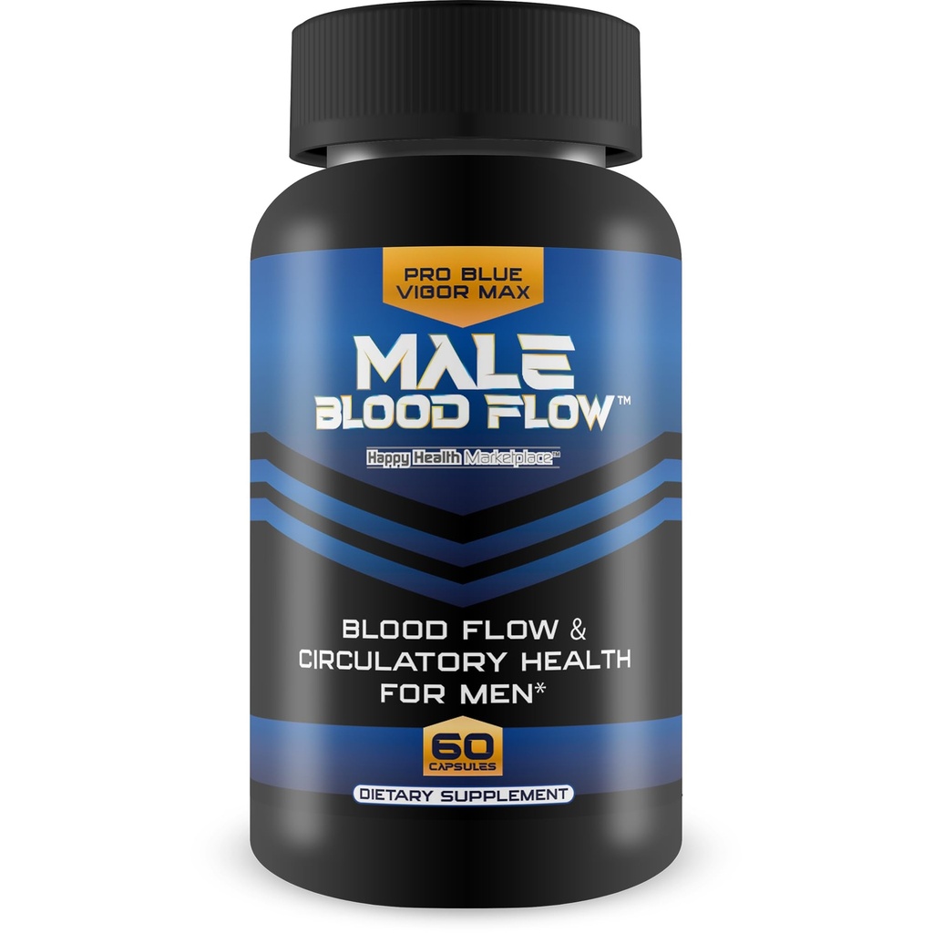 Pro Blue Vigor Max Ανδρική Ροή Αίματος - Καλύτερα Συμπληρώματα Κυκλοφορίας Αίματος για τους άνδρες - Καλύτερα Συμπληρώματα Οξειδίων Αίματος για τους άνδρες - Συμπλήρωμα Ροής Αίματος - Καθημερινή Φροντίδα Ροής Αίματος