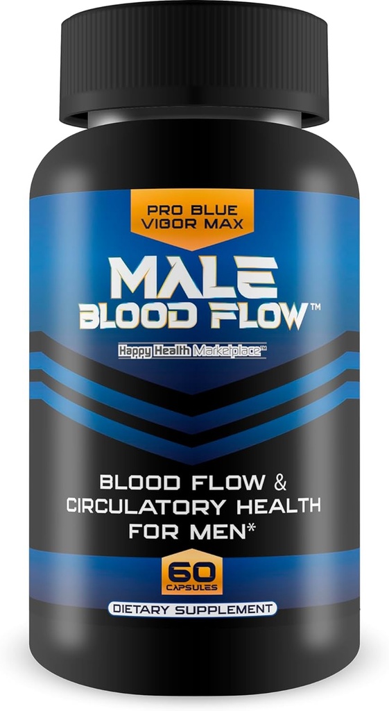 Pro Blue Vigor Max Ανδρική Ροή Αίματος - Καλύτερα Συμπληρώματα Κυκλοφορίας Αίματος για τους άνδρες - Καλύτερα Συμπληρώματα Οξειδίων Αίματος για τους άνδρες - Συμπλήρωμα Ροής Αίματος - Καθημερινή Φροντίδα Ροής Αίματος