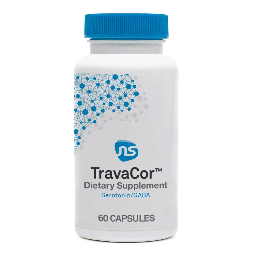 NeuroScience Mood Support Supplement - Travacor - L Theanine Supplement με 5-HTP & Περισσότερα για να βοηθήσει Soothe Stress, Ενθαρρύνει τον ήρεμο ύπνο & Βοήθεια Υγιεινή δραστηριότητα GABA (60 κάψουλες)