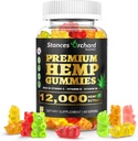 Hemp Gummies Natural Harmony - Extra Strength Hemp Gummies for Balanced Mood and Wellness - Organic, Vegan, Sugar Free - 60 Count, 2-Month Supply
