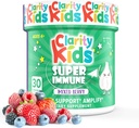 Clarity Kids Super Immune Support | Elderberry Extract, Vitamin C, Probiotics & Zinc for Children | All Natural Kid Supplement for a Healthy Gut | USA Made Chewables | 30 Piece