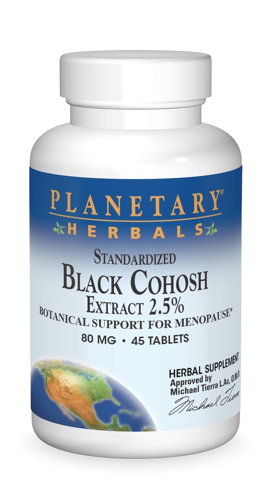 Πλανητικά βότανα Standardized Black Cohosh Extract 2.5 Tabletισκία, 45 Μέτρα