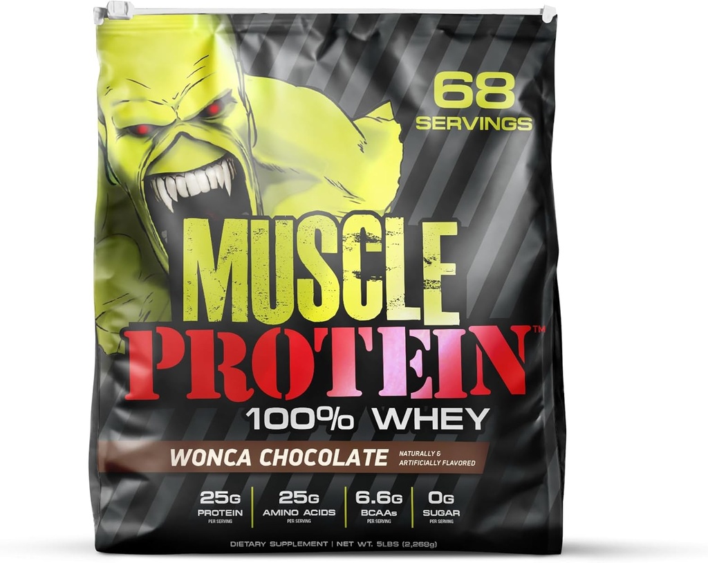 COLOSSAL LABS Μυϊκή πρωτεΐνη Whey Powder [5 lbs/Pack of 1]– Κρύο Φιλτραρισμένο, 25g Καθαρή πρωτεΐνη, 6,6g BCAAs (Packaging May Vary) (5LB, Σοκολάτα)