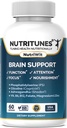 Brain Health Supplement–Memory, Focus & Brain Nourishment Support with Cognizin Citicoline, Phosphatidylserine, Shoden Ashwagandha, B Vitamins, Magnesium & Zinc–60 NutriWit Capsules