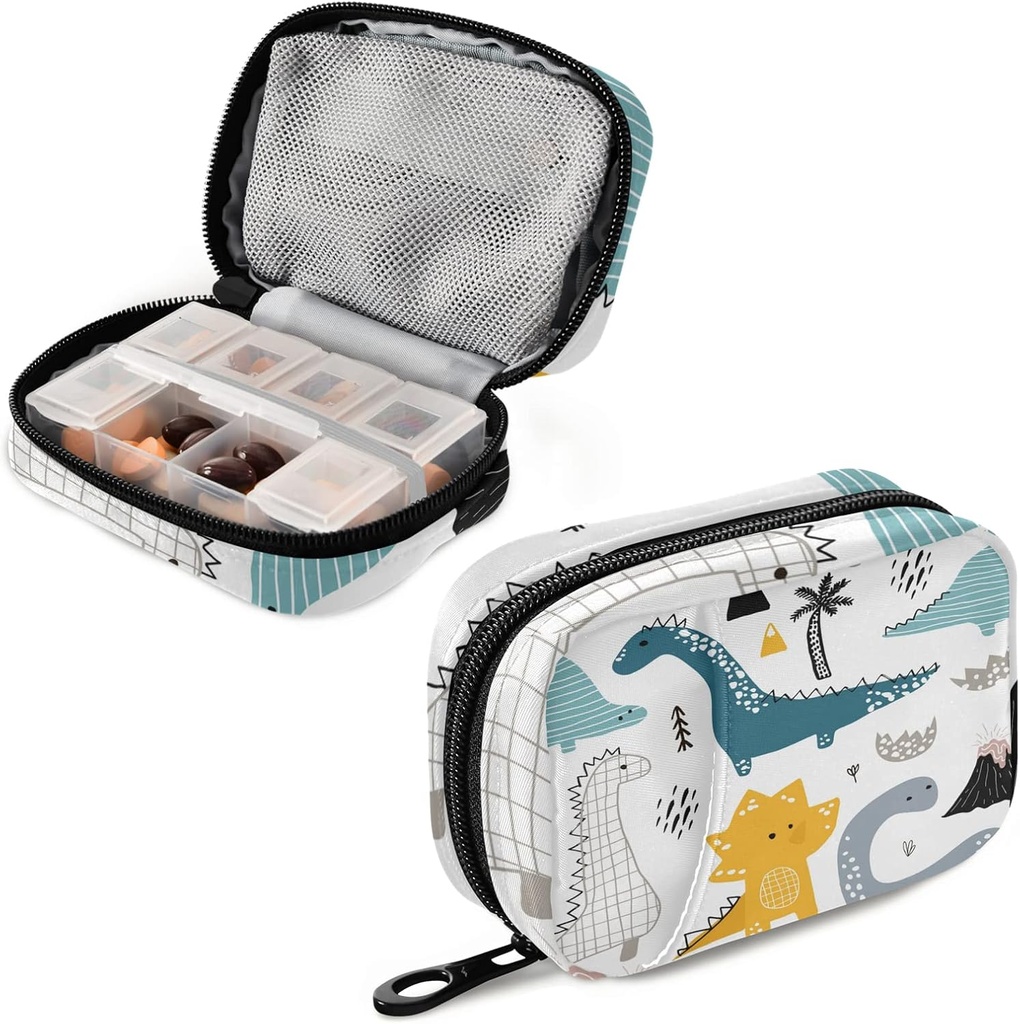 Dinosaur Pill υποθέσεις τσάντα Λευκό Dino Βιταμίνης Pill Box Organizers 7 ημέρα ιατρική θήκη θήκη συμπλήρωμα