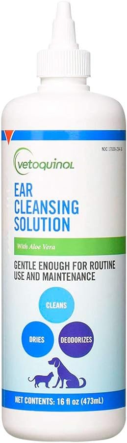 Vetoquinol Ear Cleansing Solution for Dogs and Cats - 16oz