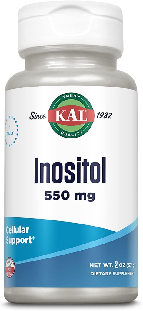 KAL Ινοσιτόλη σε σκόνη 550mg, Εγκεφαλική υγεία, νευρικό σύστημα & συμπλήρωμα υποστήριξης διάθεσης, Κυτταρική υποστήριξη υγείας, ενισχυμένη φόρμουλα απορρόφησης, εύκολο να αναμειχθεί, περίπου. 102 Μερίδες, 2 ουγγιές