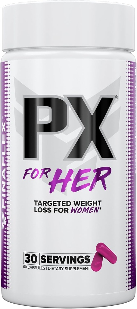 FINAFLEX PX for HER - 60 Capsules - Improves Thermogenic Metabolism with Caffeine, Ashwagandha & DIM - 30 Servings