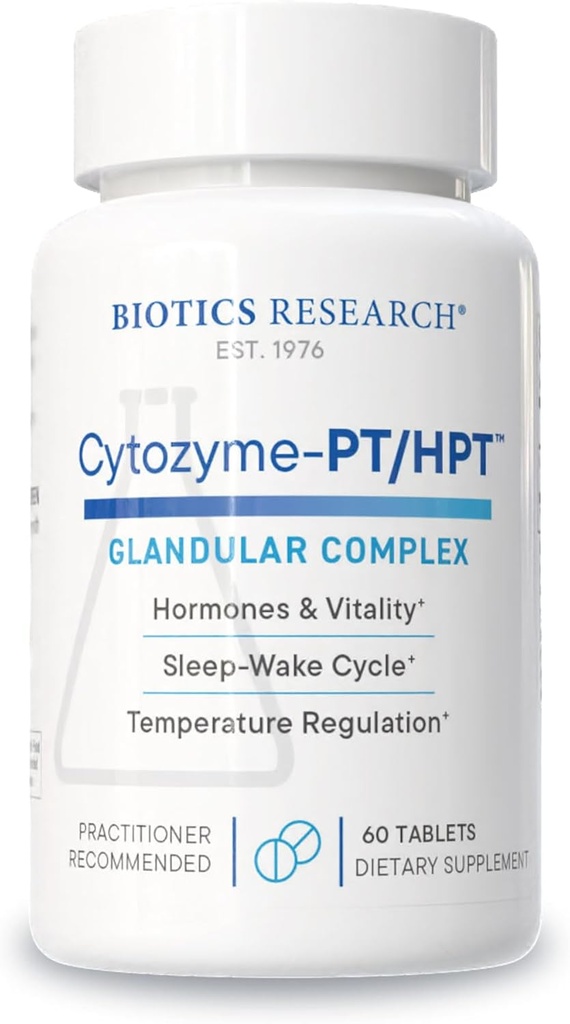 Biotics Research Cytozyme PT HPT Lamb Pituitary/ Hypothalamus Complex, Υποστηρίζει τη λειτουργία του Pituitary Gland και Hypothalamus, Adrenal Health, Brain Boost 60 δισκία