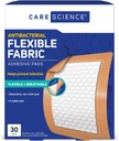 Care Science Ύφασμα Αυτοκόλλητο Pad Μπάντες, 3x4 ίντσες Επιπλέον Μεγάλη Ευέλικτη Μη-Stick Λωρίδα, Βοηθά στην πρόληψη της μόλυνσης, Αναπνεύσιμη προστασία, για First Aid & Wound Care, 30 Count
