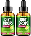 (Pack of 2) Σταγόνες Διατροφής - Made in USA - Ορεκτικό Καταπραϋντικό για γυναίκες & άνδρες - Φυσικό Αναμνηστικό Μεταβολισμού - Σταγόνες Διατροφής με Garcinia Cambogia, L-αργινίνη & L-Γλουταμίνη 1 Fl Oz