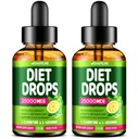 Appetite Suppressant Diet Drops 2 Pack – Liquid Fat Burner with L-Carnitine & Green Tea – Metabolism Booster for Weight Loss – Daily Fast Absorption Supplement with Garcinia Cambogia – 2 x 1 Fl Oz