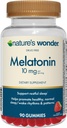 Nature's Wonder Drug-Free Melatonin 10 mg Gummies for Adult Sleep Health, 100% Drug Free Sleep Aid, Promotion Healthy Sleep and Wake Rhythm and Patterns, 45 Day Supply, 90 Count