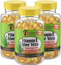 Sunshine Naturals Βιταμίνη Ε και Aloe Vera Moisturizer. Ενυδατική Φόρμουλα για το Ξηρό Δέρμα, Καταπραϋντική Ανακούφιση, Νούρισμα και Ελαστικότητα του Δέρματος. Προάγει το μαλακό και υγιές δέρμα. 60 φιαλίδια. Συσκευασία των 3