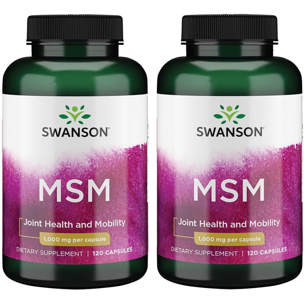 Swanson Msm 1, 000 mg 120 Caps (2 Συσκευασία)