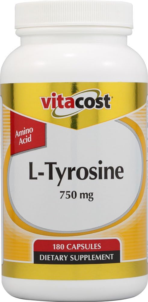 Vitacost L- Τυροσίνη - 750 mg - 180 Καψάκια