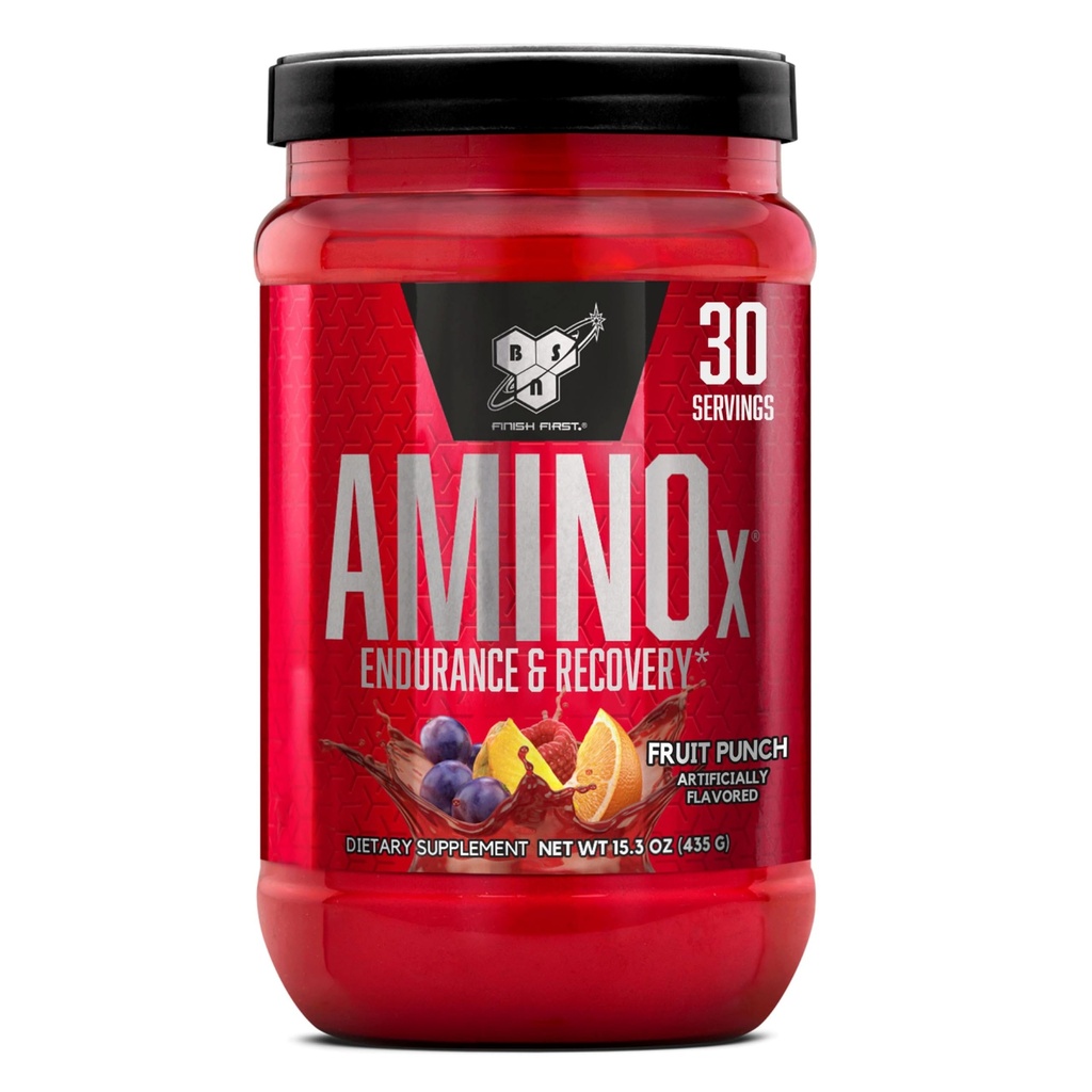 BSN Amino X αποκατάσταση μυών & σκόνη αντοχής, BCAAs, 10 γραμμάρια αμινοξέων, Keto φιλικό, καφεΐνη-ελεύθερο, υποστήριξη αντοχής, Zero ζάχαρη, Punch φρούτων, 30 μερίδες, 15,34 Ουγγιά (συσκευασία Μαΐου Vary)