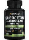 Quercetin + Bromelain 1.300mg – Quercetin: 95% - Εξαιρετικά καθαρό και εξαιρετικά βιοδιαθέσιμο Plus Bromelain 2.400 GDU/g - Κατασκευασμένο στις ΗΠΑ 
