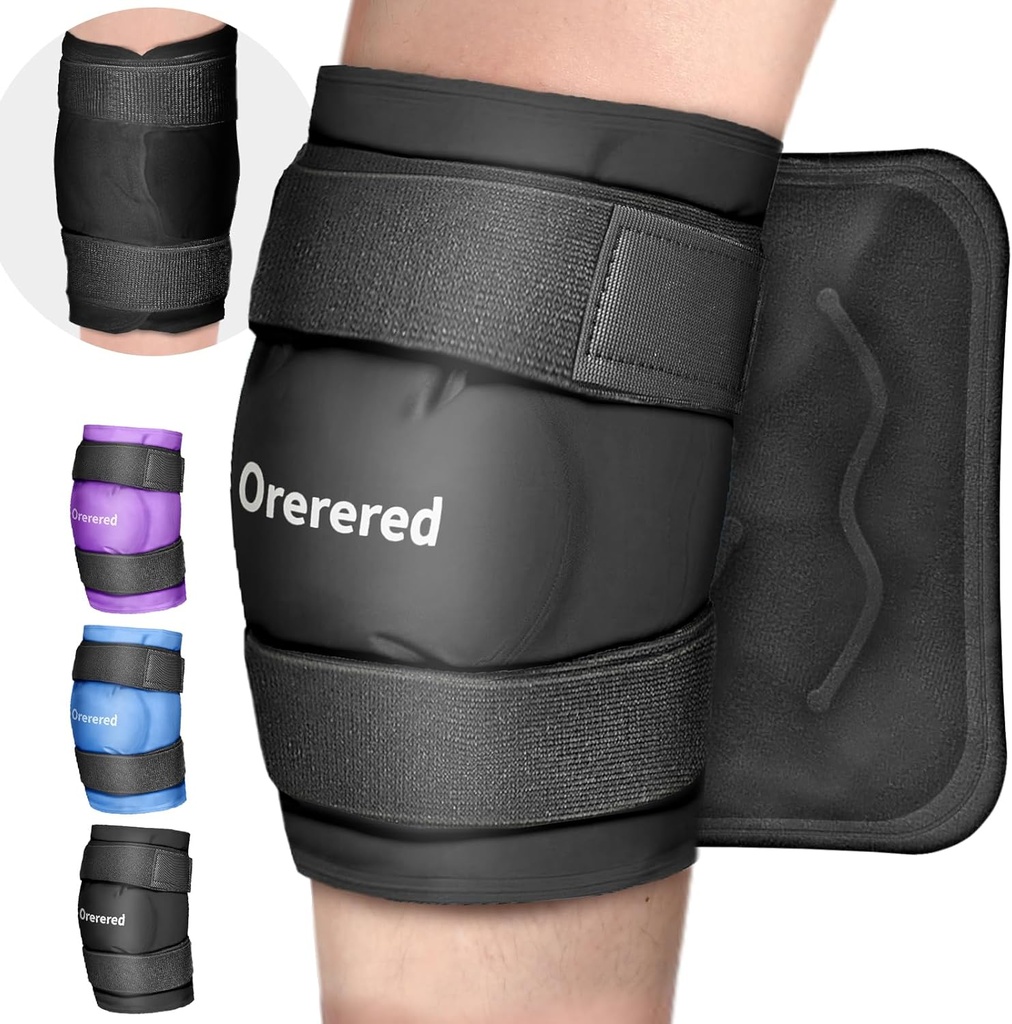 Ice Packs for Injuries Reusable, Knee Gel Ice Pack Wrap Pain Relief for Knee Replacement Surgery, Swelling, Meniscus Tear, ACL, Sports Injuries, Bruises and Arthritis, Elbow Ice Pack Black