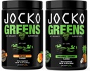 Jocko Fuel Greens Powder Bundle - Πράσινα & Superfood Powder for Healthy Green Juice - Keto Friendly with Spirulina, Chlorella, Digestive Enzymes, & Probiotics - 60 Σερβιέτες