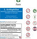 Τρόφιμα για Gut Lactobacillus Acidophilus Probiotic Powder 200 Billion cfu's 