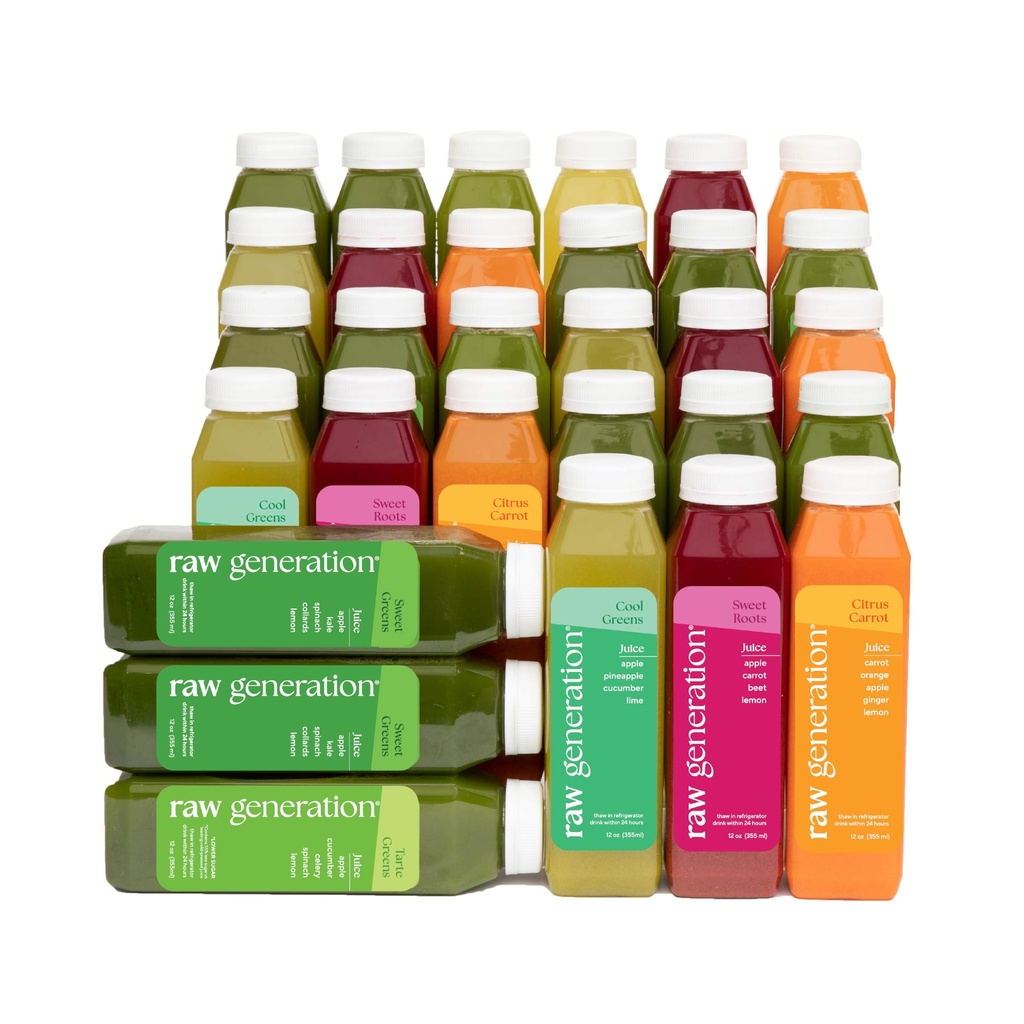 Ακατέργαστη παραγωγή Skinny Cleanse – 5-Day Cleanse χυμός για απώλεια βάρους, Detox, Μειωμένη Bloating & Αυξημένη ενέργεια – 30 χυμοί κρύου τύπου για να συνθλίψει τα σίδερα & επαναρύθμισε τη διατροφή σας