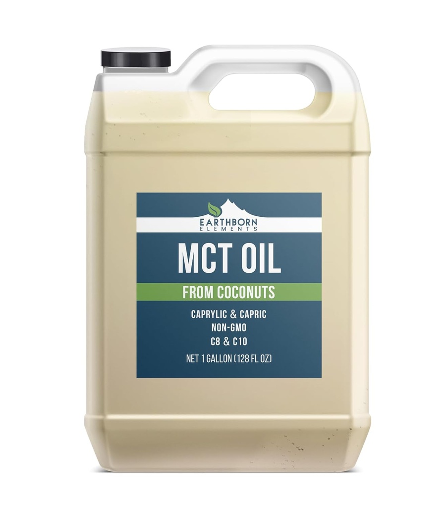 Earthborn Elements MCT Oil 1 Gallon, καθαρό & μη αραιωμένο, Coconut Oil, κακρυλικό τριγλυκερίδιο
