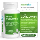 NatureCity True-Curcumin Turmeric Supplement - Non-GMO Turmeric and Curcumin Capsules - BCM-95 Curcumin Formula for Enhanced Absorption - Supports Joint, Immune and Cognitive Health - 30 Days Supply