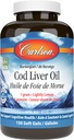 Carlson - Cod Liver Oil Gems, 460 mg Omega-3s + Βιταμίνες A & D3, Wild-Caught Norwegian Arctic Cod-Liver Oil, Sustainablely που προέρχονται Nordic Fish Oil Caps, Lemon, 150 Soft Gels