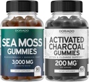 Ιρλανδικό Θαλάσσιο Μος (90 Gummies) Ακατέργαστο Seamoss για Θυρεοειδή, Ενέργεια & Ανοσοποιητική Υποστήριξη και Ενεργοποιημένο Άνθρακο (60 Gummies) Υγιεινή υποστήριξη Detox & Cleanse - Formulated from Organic Coconut Shells - Made in USA