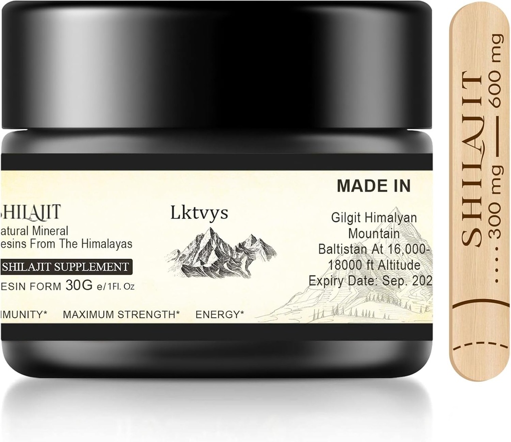 Shilajit Himalayan Organic, Shilajit Supplement, Shilajit Resin Εμπλουτισμένο με πάνω από 85 απαραίτητα μικροθρεπτικά συστατικά, ενισχύει την ενέργεια και την ανοσοποιητική ζωτικότητα, καθαρό Shilajit για άνδρες και γυναίκες