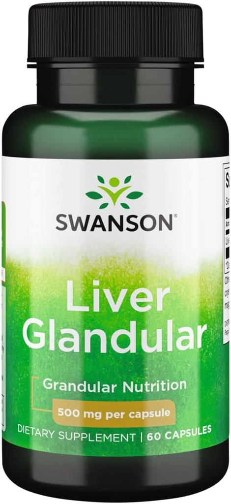 Swanson Liver Glandular 500 Milligrams 60 Κάψουλες