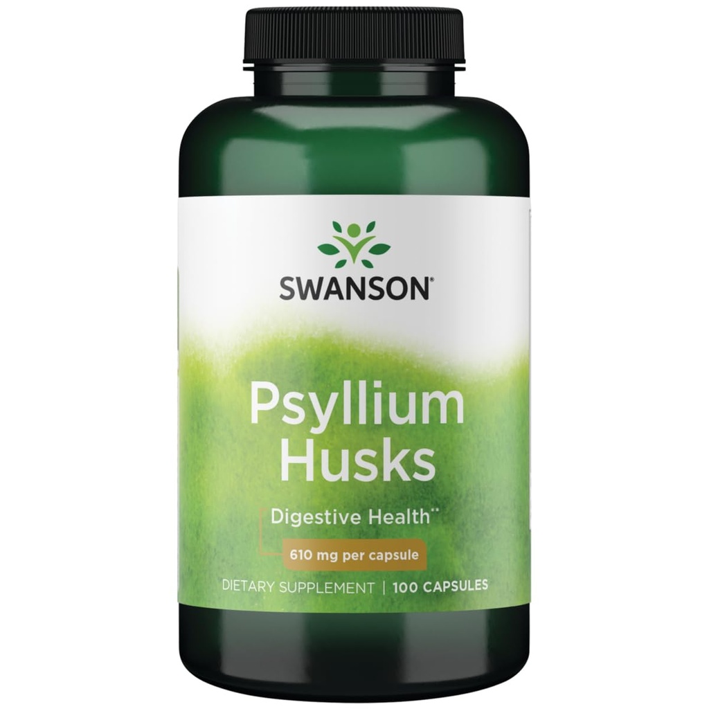 Swanson Psyllium Husks 610 Milligrams 100 Κάψουλες