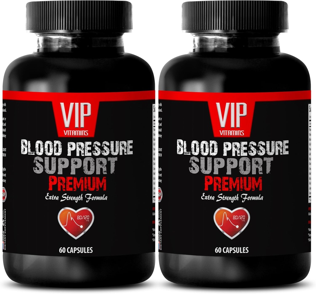 VIP VITAMINS εκχύλισμα Olive Leaf Super Strength - Υποστήριξη πίεσης αίματος - Τρώτε περισσότερα φρούτα (2 μπουκάλια - 120 κάψουλες)